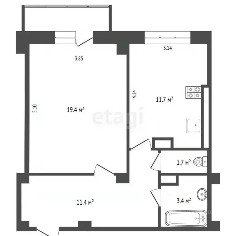 1-к кв. Ярославская область, Ярославль ул. Спасская, 2 (50.6 м) - Фото 2