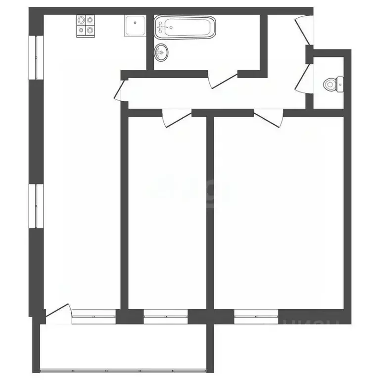 2-к кв. Тульская область, Тула Первомайская ул., 32А (74.6 м) - Фото 2