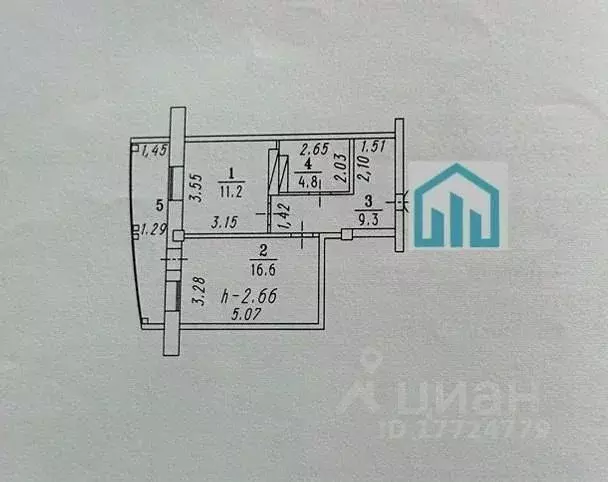 1-к кв. Омская область, Омск ул. Крупской, 34 (41.9 м) - Фото 1