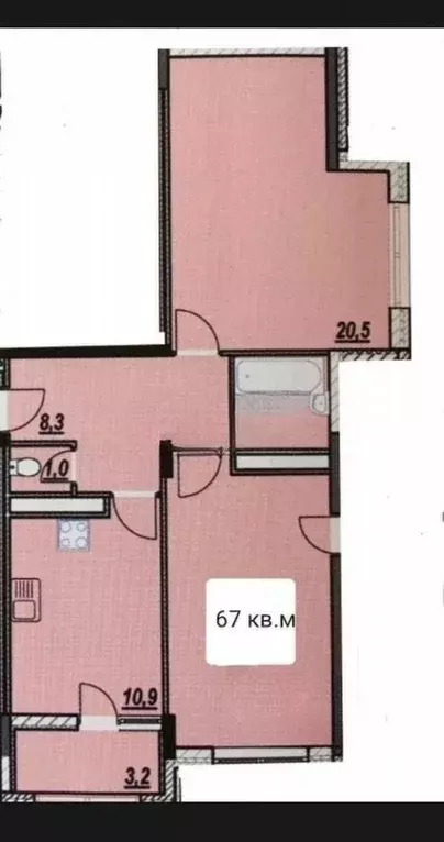 2-к кв. Краснодарский край, Анапа Промышленная ул., 11В (68.0 м) - Фото 1