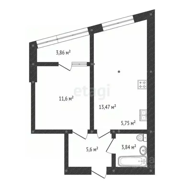 2-к кв. Башкортостан, Уфа ул. Рихарда Зорге, 17/2 (44.9 м) - Фото 1