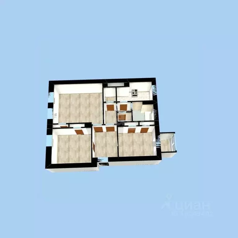 3-к кв. Башкортостан, Уфа Советская ул., 11 (71.0 м) - Фото 1