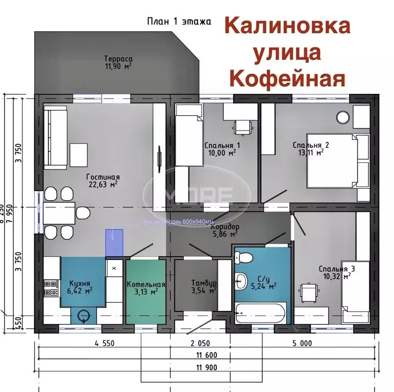 Дом в Калининградская область, Гурьевский муниципальный округ, пос. ... - Фото 1