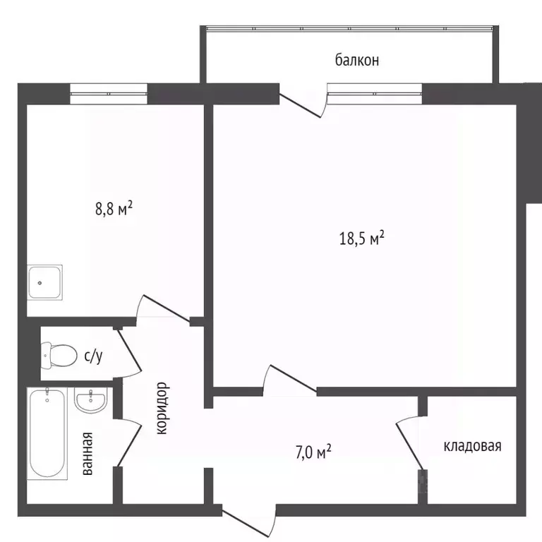 1-к кв. Красноярский край, Красноярск 9 Мая ул., 58А (40.6 м) - Фото 2