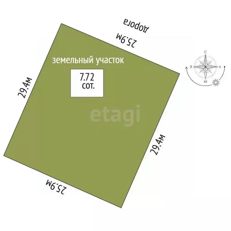 Участок в Крым, Симферопольский район, Перовское с/пос, с. ... - Фото 2