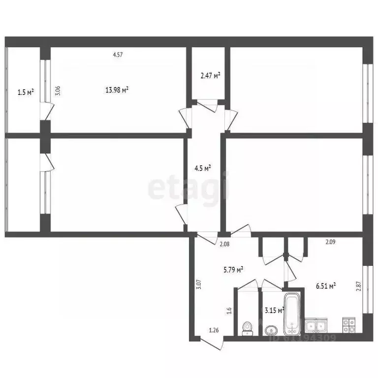 Комната Мордовия, Саранск ул. Крылова, 61А (16.5 м) - Фото 2