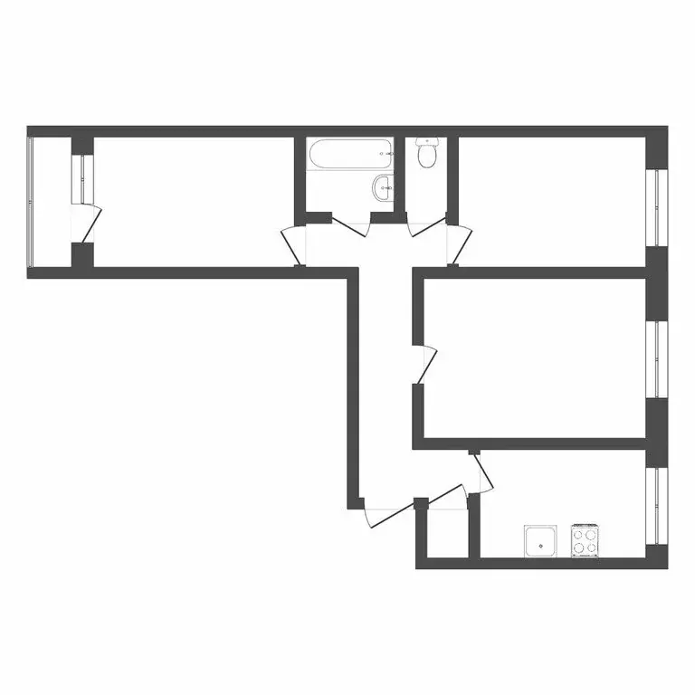 3-комнатная квартира: Тюмень, улица Щербакова, 86А (66.3 м) - Фото 1