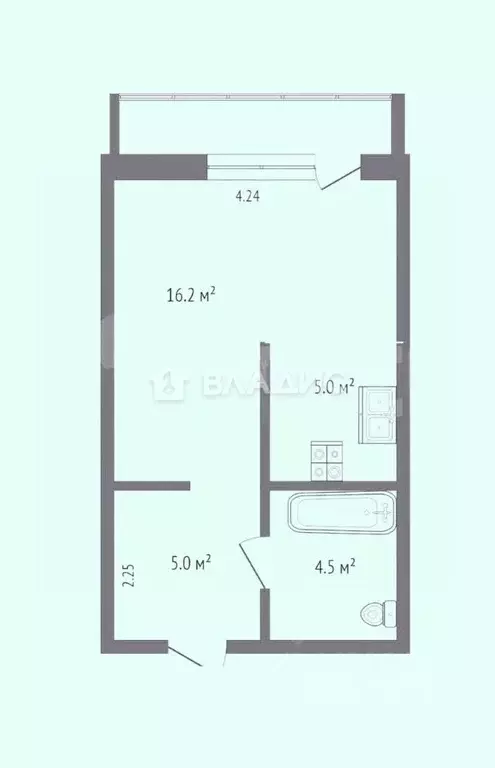 Студия Башкортостан, Стерлитамак просп. Октября, 87 (30.7 м) - Фото 2