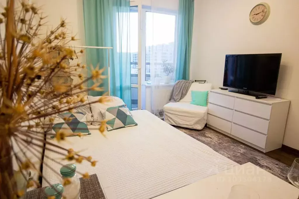 Студия Санкт-Петербург ул. Верхне-Каменская, 7к1 (29.0 м) - Фото 1