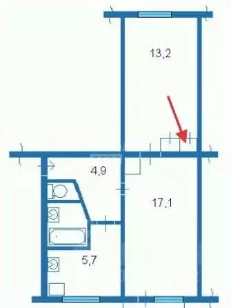 2-к кв. Марий Эл, Медведево городское поселение, Медведево пгт ул. ... - Фото 2