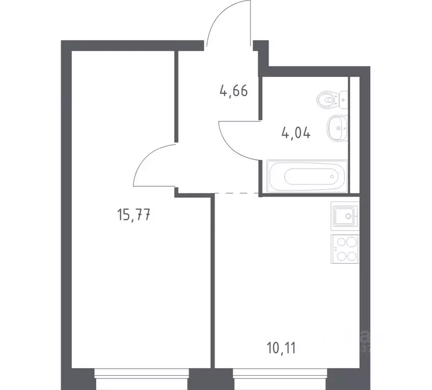 1-к кв. Приморский край, Владивосток Днепровская ул., 19 (34.58 м) - Фото 1