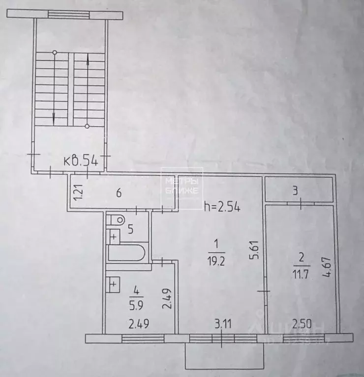 2-к кв. Пермский край, Пермь бул. Гагарина, 93/3 (46.5 м) - Фото 2