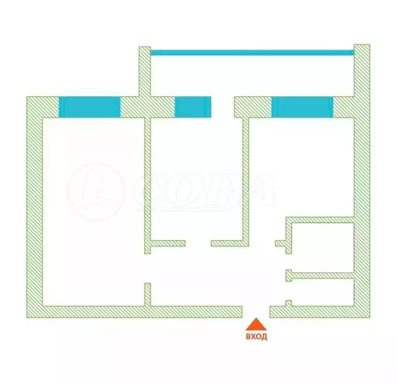 2-комнатная квартира: Тюмень, Заречный проезд, 14 (54.2 м) - Фото 2