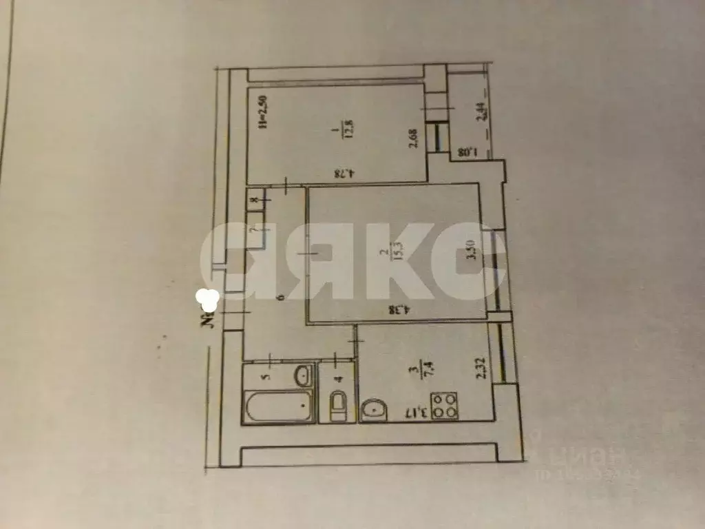 2-к кв. Волгоградская область, Волгоград ул. Германа Титова, 46 (46.4 ... - Фото 1