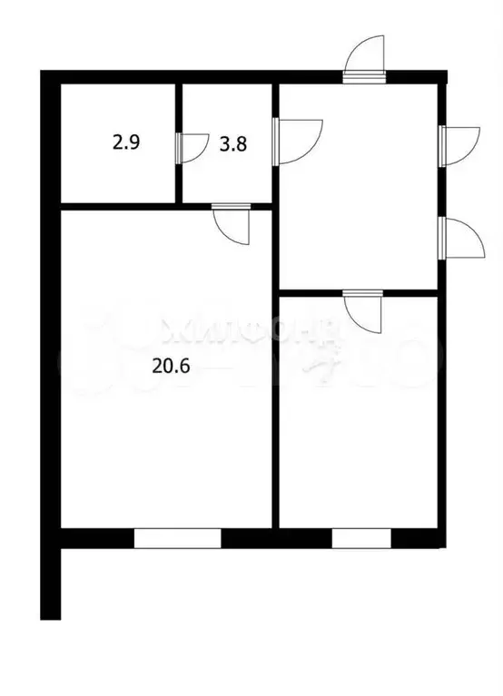 Квартира-студия, 27,3 м, 2/9 эт. - Фото 0