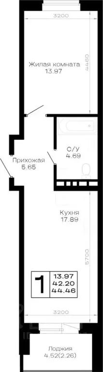 1-к кв. Краснодарский край, Анапа муниципальный округ, Нижняя ... - Фото 0