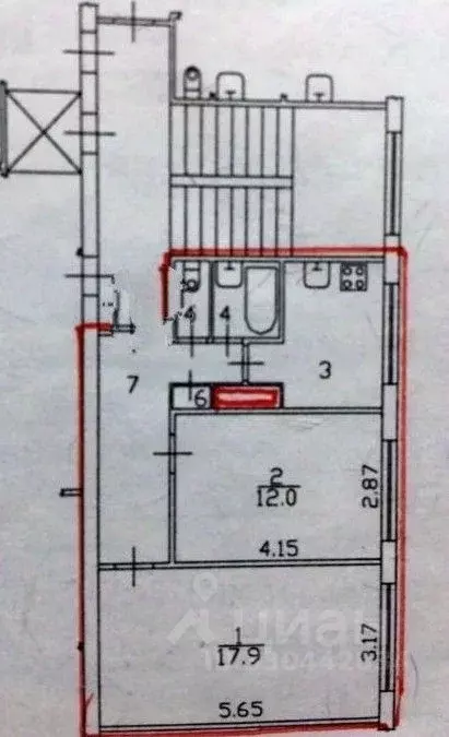 2-к кв. Санкт-Петербург ул. Композиторов, 26/3 (46.8 м) - Фото 2