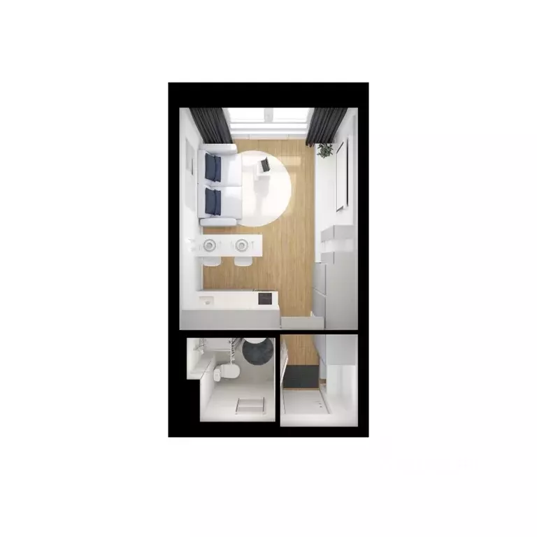 Студия Москва 1-й Грайвороновский проезд, 7Ак4 (20.1 м) - Фото 2