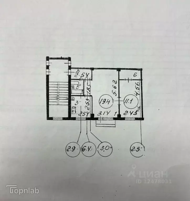 2-к кв. Санкт-Петербург ул. Софьи Ковалевской, 11К1 (45.3 м) - Фото 2