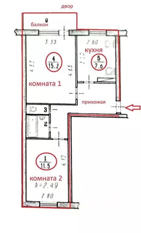 2-к кв. Омская область, Омск пос. Дальний, 19 (50.4 м) - Фото 2
