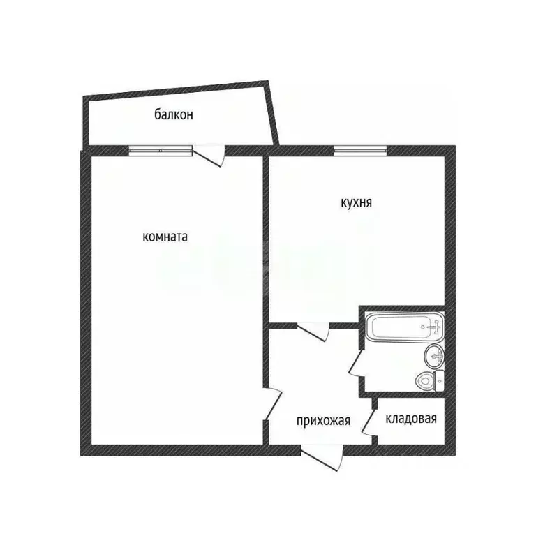 1-к кв. Алтайский край, Бийск ул. Максима Горького, 69 (37.6 м) - Фото 2