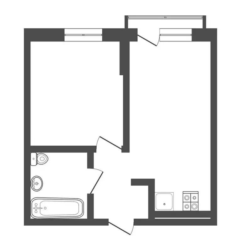 1-комнатная квартира: Тюмень, Краснооктябрьская улица, 16к1 (30.89 м) - Фото 0