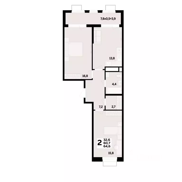 2-к кв. Адыгея, Тахтамукайский район, Старобжегокайское с/пос, Новая ... - Фото 1