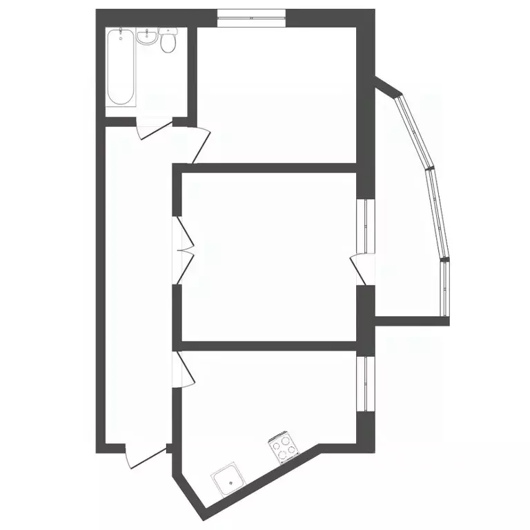 2-к кв. Пермский край, Пермь Хабаровская ул., 60 (57.3 м) - Фото 1