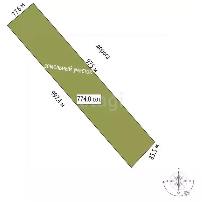 Участок в Ленинградская область, Волосово просп. Вингиссара (773.96 ... - Фото 1