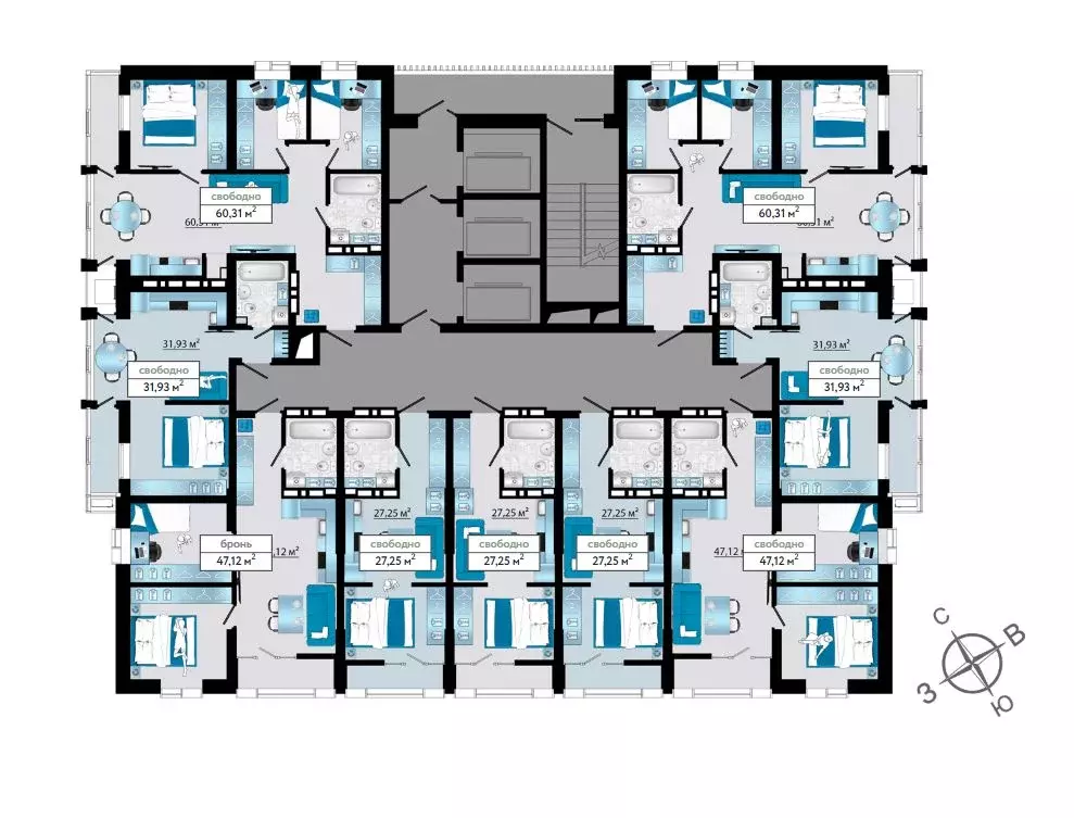 3-к кв. Приморский край, Владивосток просп. Красного Знамени (47.12 м) - Фото 2