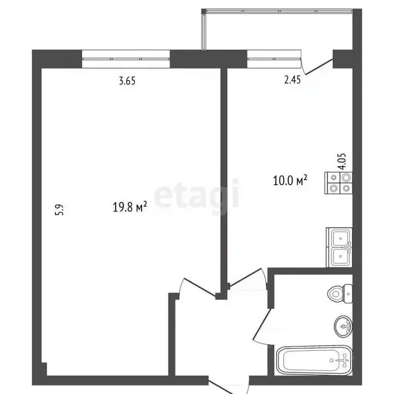 1-к кв. Москва ул. Хлобыстова, 20К3 (35.0 м) - Фото 2