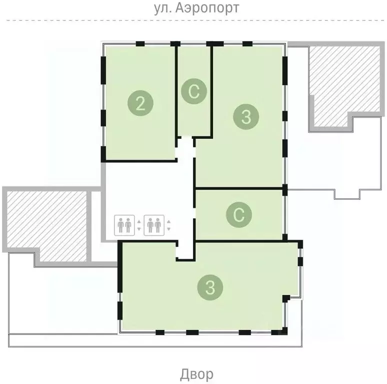 1-к кв. Новосибирская область, Новосибирск ул. Аэропорт, 23/1 (66.63 ... - Фото 1