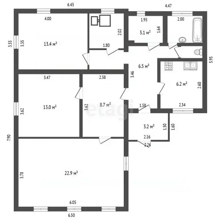 Дом в Омская область, Омск ул. 21-я Северная, 33 (84 м) - Фото 1