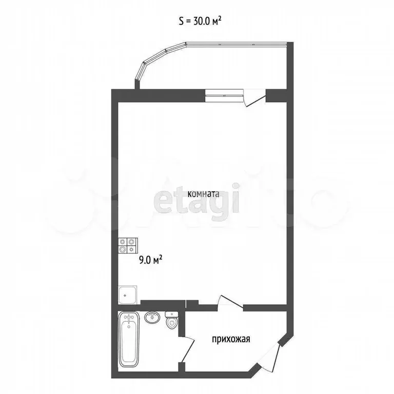 Квартира-студия, 22,6 м, 4/16 эт. - Фото 0