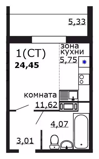 Студия Челябинская область, Челябинск Краснопольская Площадка 1 ... - Фото 1