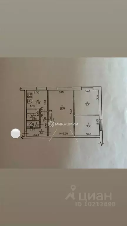 3-к кв. Брянская область, Брянск ул. Горбатова, 4 (48.0 м) - Фото 1