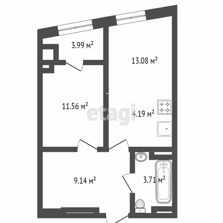 1-комнатная квартира: Ростов-на-Дону, Береговая улица, 73с2 (46 м) - Фото 0