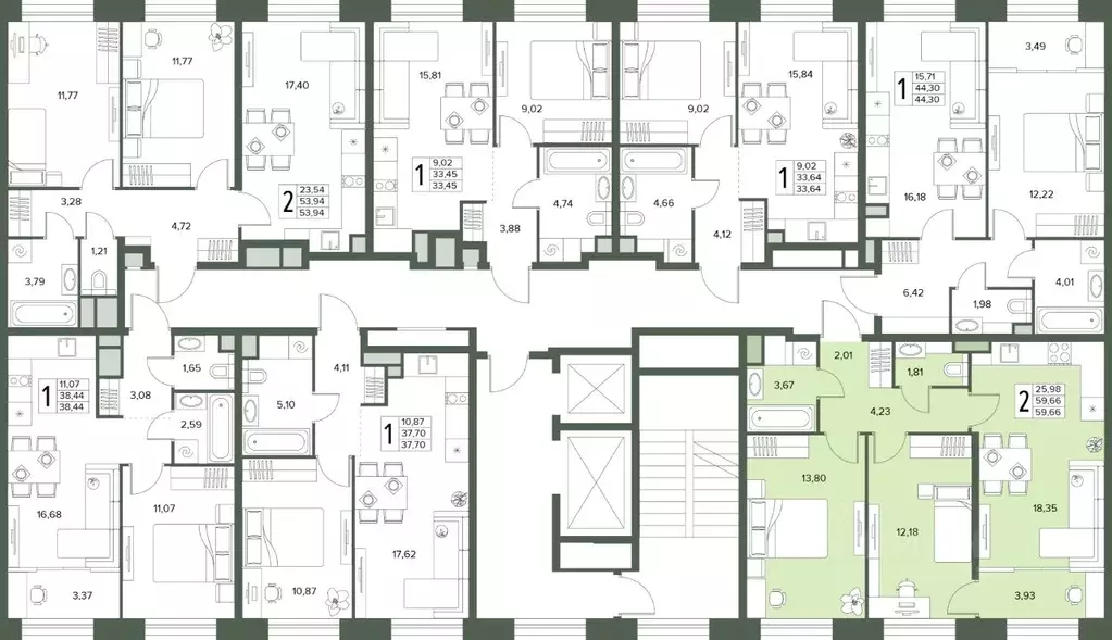 3-к кв. Московская область, Серпухов  (59.66 м) - Фото 2