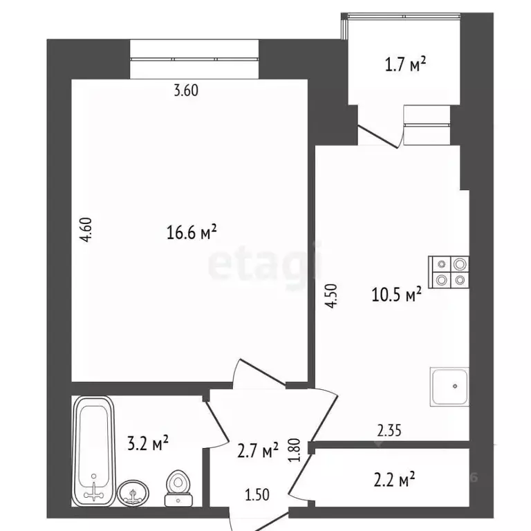 1-к кв. Хабаровский край, Комсомольск-на-Амуре Советская ул., 37к2 ... - Фото 2