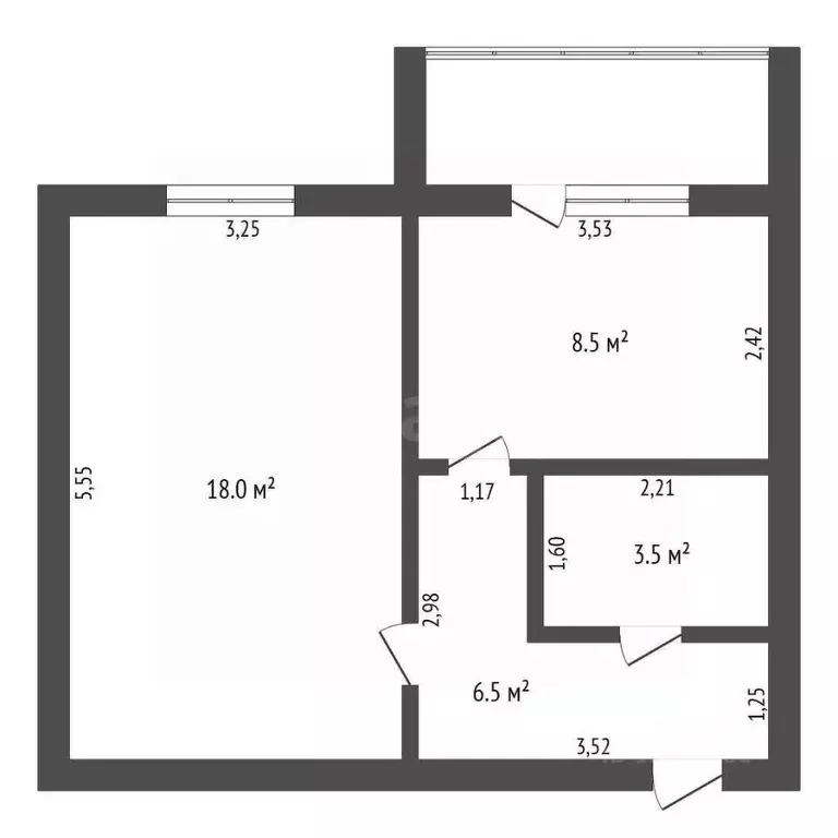 1-к кв. Амурская область, Благовещенский район, с. Чигири ул. Победы, ... - Фото 2