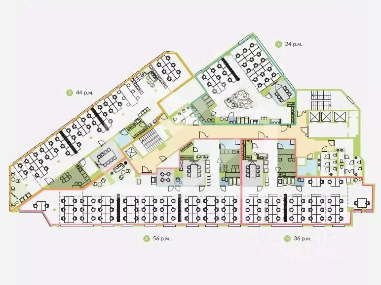 Офис в Москва Новослободская ул., 16 (1120 м) - Фото 1