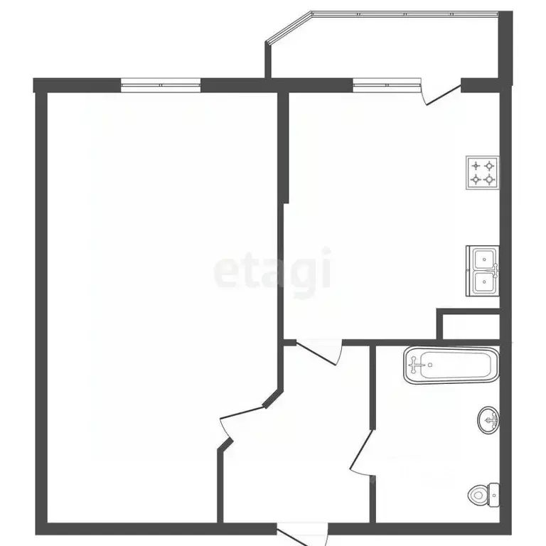 1-к кв. Ленинградская область, Мурино Всеволожский район, ул. ... - Фото 2