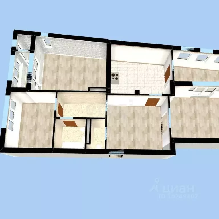 3-к кв. Башкортостан, Уфа ул. Менделеева, 156/2 (121.1 м) - Фото 2