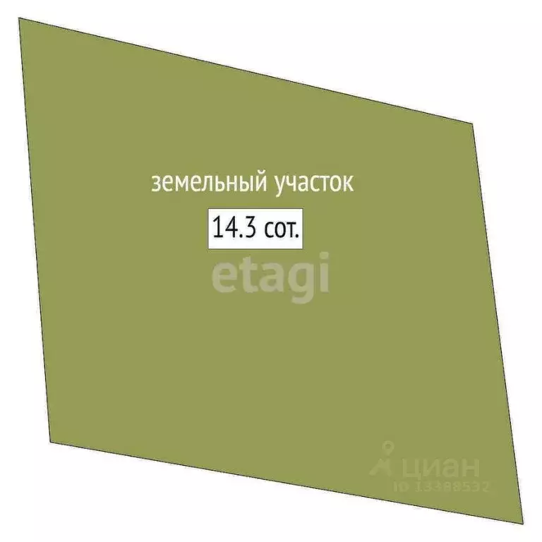 Участок в Красноярский край, Емельяново пгт пер. Зимний, 3А (14.3 ... - Фото 2