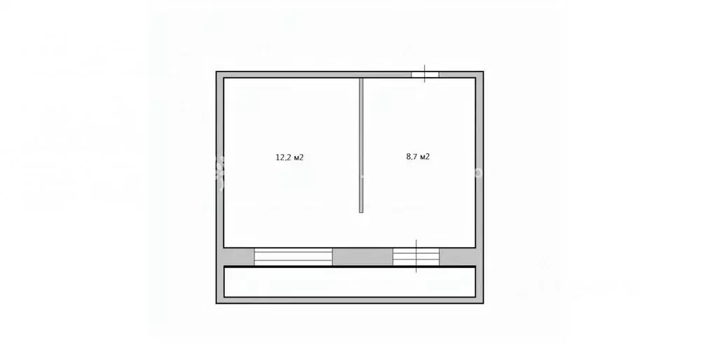 Студия Томская область, Томск ул. Александра Угрюмова, 1/1 (20.9 м) - Фото 1