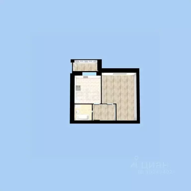 1-к кв. Башкортостан, Уфа ул. Ахметова, 225 (42.9 м) - Фото 1