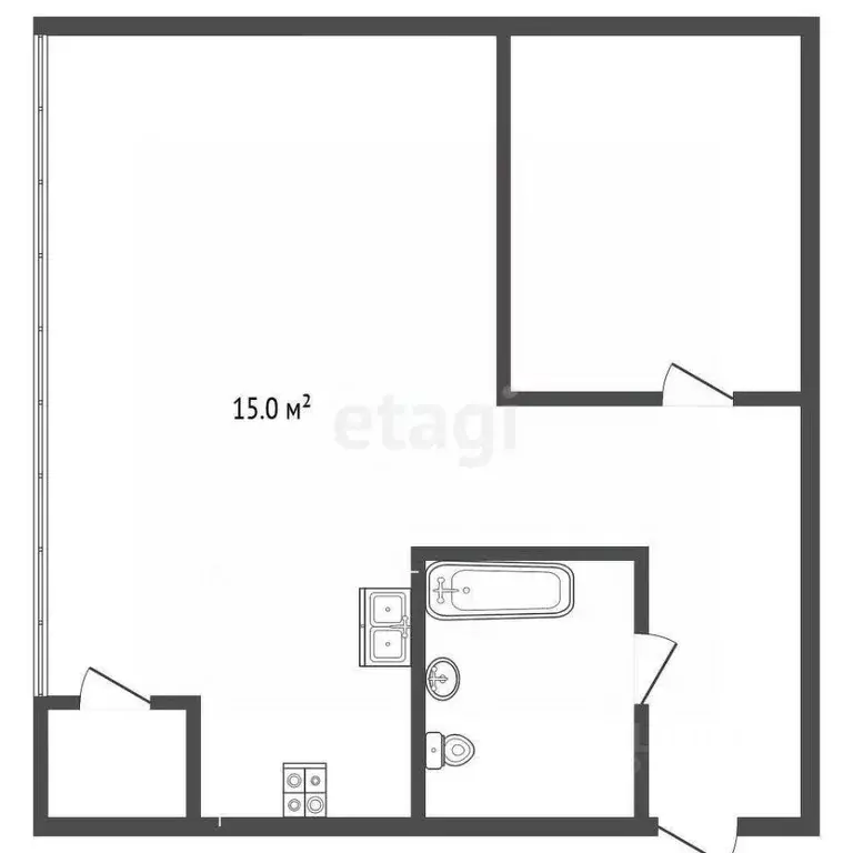 1-к кв. Ханты-Мансийский АО, Сургут ул. Гагарина, 12 (46.7 м) - Фото 1