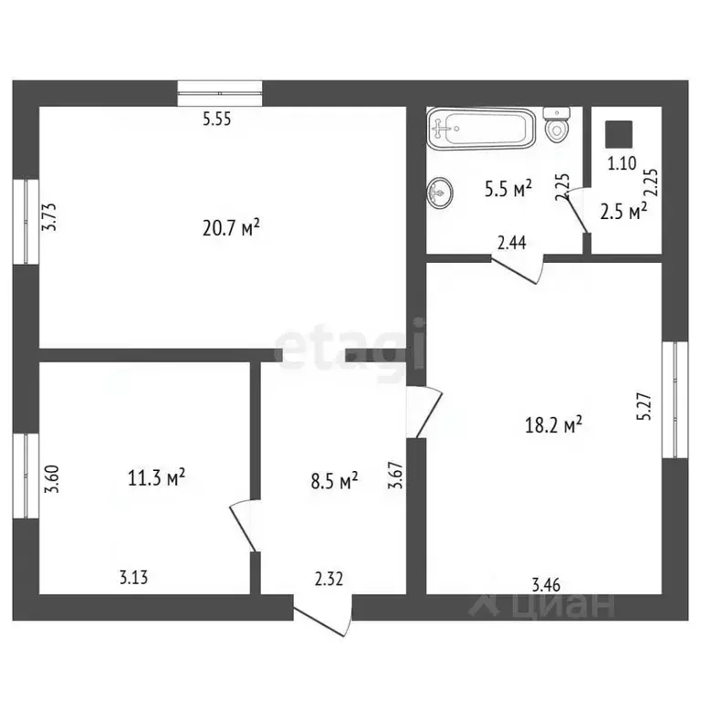 Дом в Забайкальский край, Чита № 131 Геодезист СНТ, 53 (67 м) - Фото 2