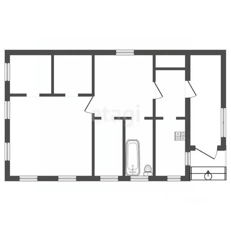 Дом в Саратовская область, Балашовский район, с. Терновка Ленинская ... - Фото 1