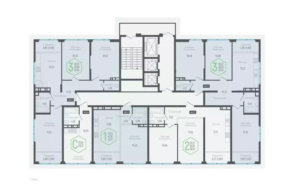 3-к кв. Краснодарский край, Краснодар Обрывная ул., 132/1к3 (89.82 м) - Фото 1